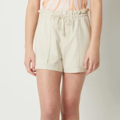 Arizona Womens Mid Rise Pull-On Short Juniors