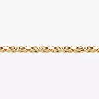 14K Gold 22 Inch Semisolid Byzantine Chain Necklace