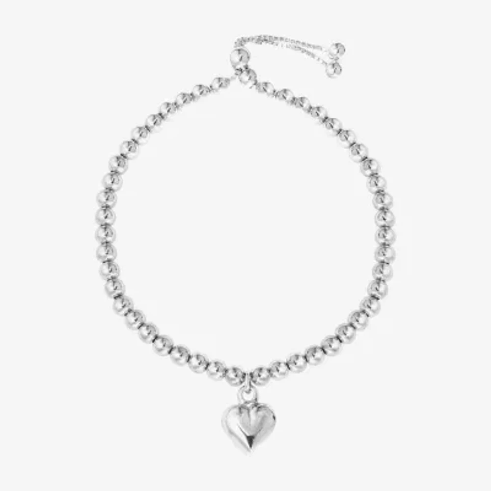 Sterling Silver Heart Bolo Bracelet