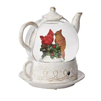 Roman 8"H Led Swirl Teapot Christmas Tabletop Decor