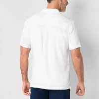 St. John's Bay Camp Mens Classic Fit Short Sleeve Button-Down Shirt