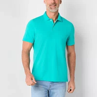 St. John's Bay Premium Stretch Mens Slim Fit Short Sleeve Polo Shirt