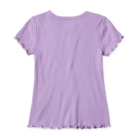 Thereabouts Little & Big Girls Round Neck Short Sleeve T-Shirt