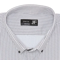 J. Ferrar 360 Stretch Mens Big Regular Fit Easy Care Knit Long Sleeve Dress Shirt