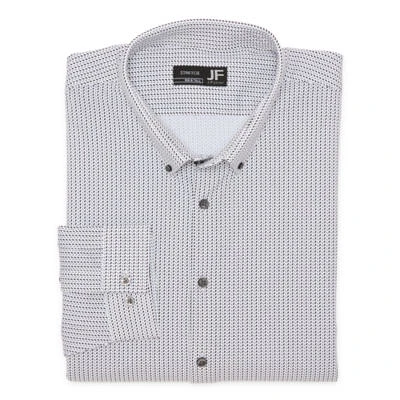 J. Ferrar 360 Stretch Mens Big Regular Fit Easy Care Knit Long Sleeve Dress Shirt