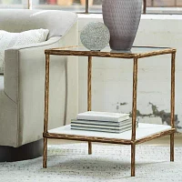 Signature Design By Ashley Ryandale in Antique Brass Accent Table