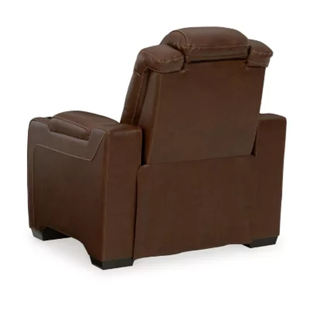 Signature Design By Ashley® Backtrack Dual Power Leather Recliner