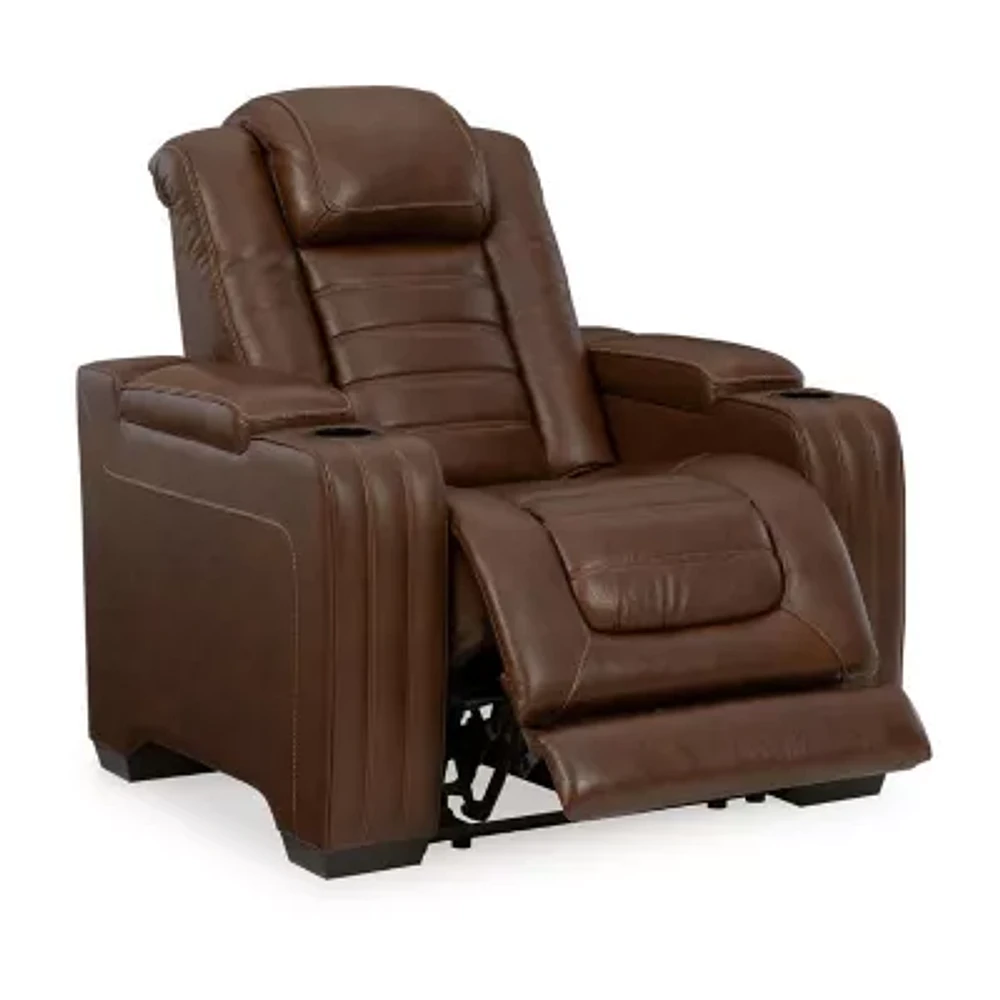 Signature Design By Ashley® Backtrack Dual Power Leather Recliner