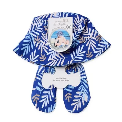 So Adorable Baby Boys Swim Shoe and Sun Hat Set