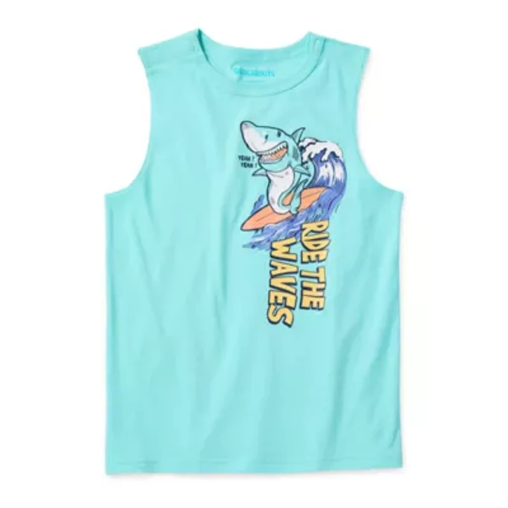 Thereabouts Little & Big Boys Adaptive Crew Neck Tank Top