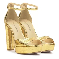 JS Jessica Simpson Womens Izzella Chunky Heel Pumps