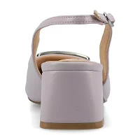 Journee Collection Womens Everlee Square Block Heel Pumps