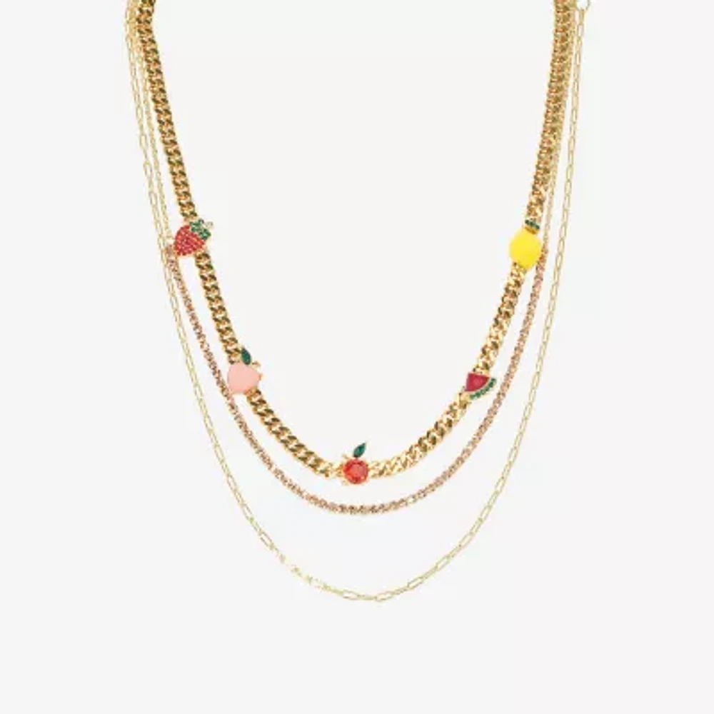 Arizona Gold Tone Fruit Necklace Set