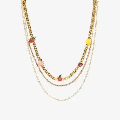 Arizona Gold Tone Fruit Necklace Set