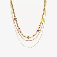 Arizona Gold Tone Fruit Necklace Set