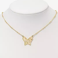Arizona Gold Tone Stud Earrings & Pendant Necklace Gold Tone Butterfly 2-pc. Jewelry Set