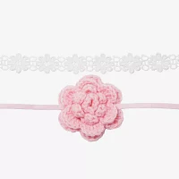 Arizona Pink & White Crochet Necklace Set