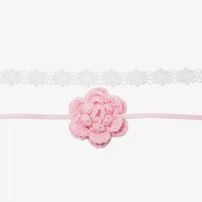 Arizona Pink & White Crochet Necklace Set