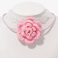 Arizona Pink & White Crochet Necklace Set
