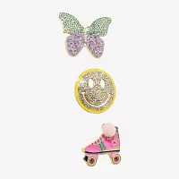 Arizona Butterfly Smiley Face & Roller Skate Crystal Pin