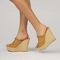 Journee Collection Womens Yari Wedge Sandals