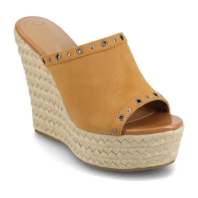 Journee Collection Womens Yari Wedge Sandals