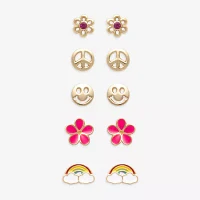 Mixit Girls Flower Hypoallergenic 3 Pair Earring Set
