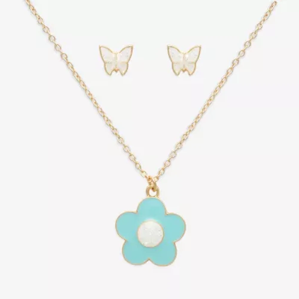 Mixit Girls Butterfly Flower Hypoallergenic 2-pc. Jewelry Set