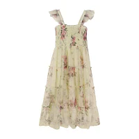 Lilt Big Girls Sleeveless Floral Maxi Dress