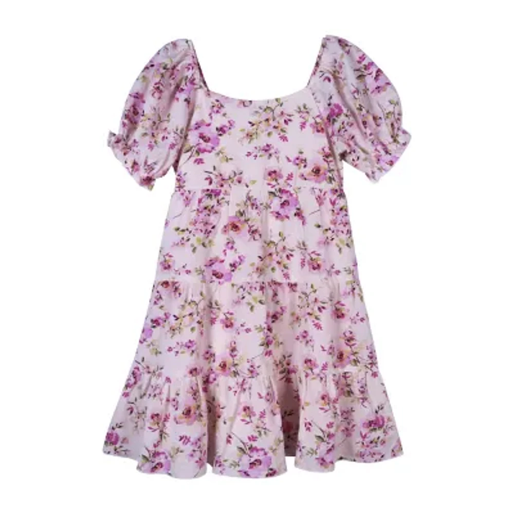 Lilt Big Girls Short Sleeve A-Line Dress