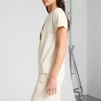PUMA Womens Crew Neck Short Sleeve Graphic T-Shirt