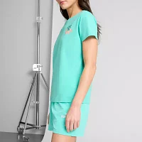 PUMA Womens Crew Neck Short Sleeve Graphic T-Shirt