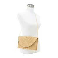 SOL and MER Straw Lurex Clutch