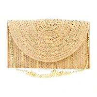 SOL and MER Straw Lurex Clutch