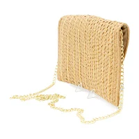 SOL and MER Straw Lurex Clutch