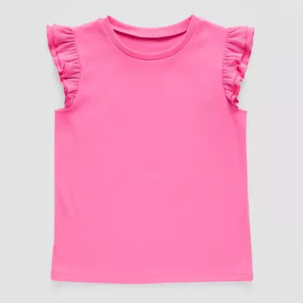 Thereabouts Little & Big Girls Round Neck Short Sleeve T-Shirt