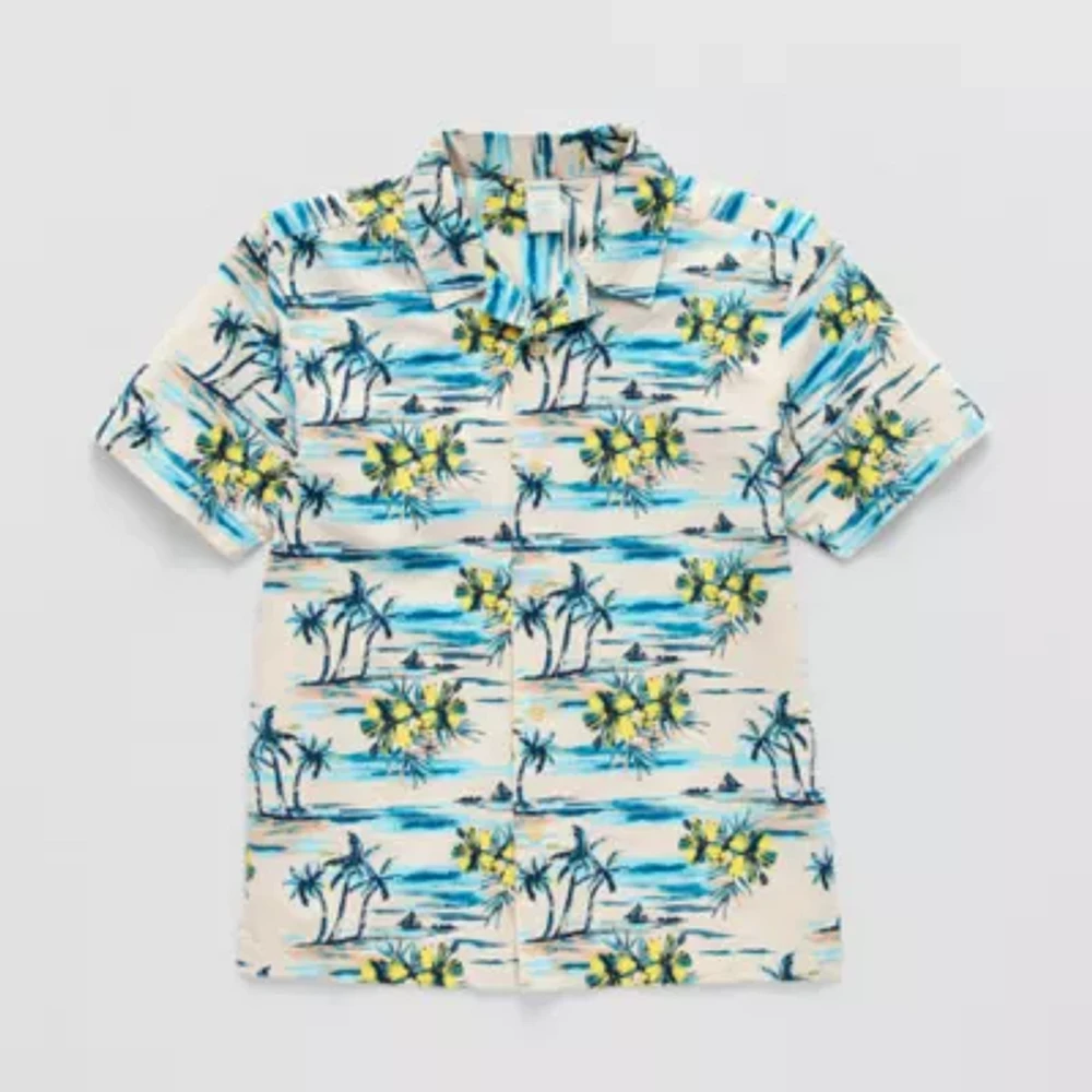 Thereabouts Little & Big Boys Short Sleeve Camp Shirt