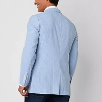 Stafford Seersucker Mens Big and Tall Classic Fit Sport Coat