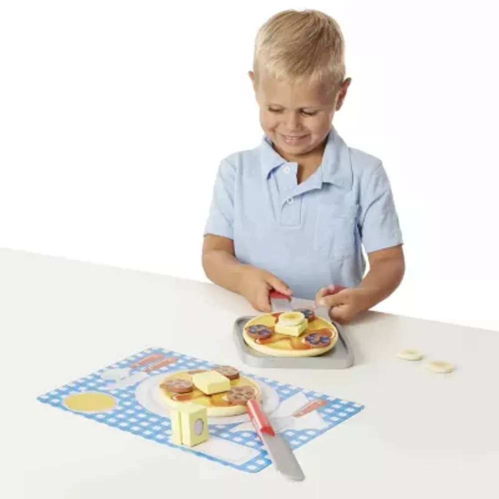 Melissa & Doug Wooden Flip & Serve Pancake Set Play Kitchen