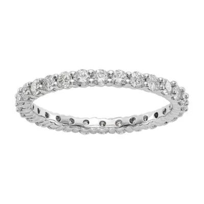 2MM 1 CT. T.W. Natural White Diamond 14K White Gold Eternity Wedding Band