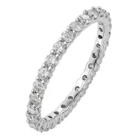 2MM 1 CT. T.W. Natural White Diamond 14K White Gold Eternity Wedding Band