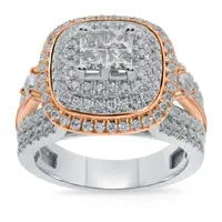 Limited Quantities! Womens 1 3/4 CT. T.W. Natural White Diamond 14K Two Tone Gold Engagement Ring