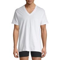 Stafford Ultra Soft Mens 4 Pack Short Sleeve V Neck T-Shirt Tall