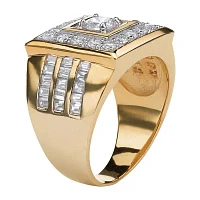 Mens 2 CT. T.W. White Cubic Zirconia 14K Gold Over Brass Round Fashion Ring