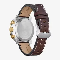 Citizen Promaster Mens Atomic Time Brown Leather Strap Watch Jy8084-09h