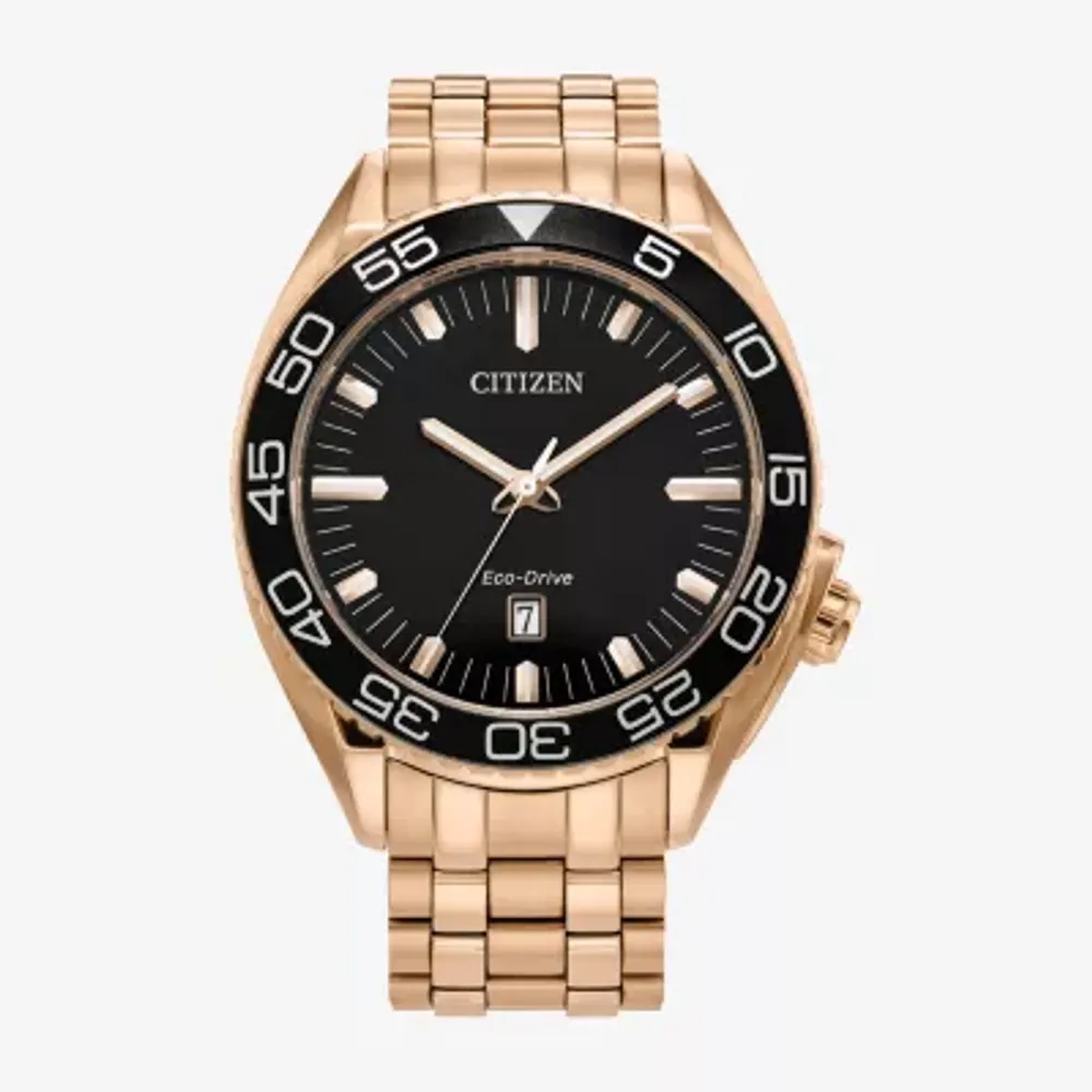 Citizen Sport Luxury Mens Rose Goldtone Stainless Steel Bracelet Watch Aw1773-55e