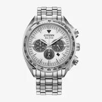 Citizen Sport Luxury Mens Chronograph Silver Tone Stainless Steel Bracelet Watch Ca4540-54a