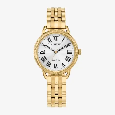 Citizen Dress/Classic Unisex Adult Gold Tone Stainless Steel Bracelet Watch Em1052-51a