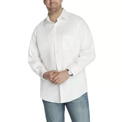 Van Heusen Big and Tall Mens Spread Collar Long Sleeve Stretch Fabric Wrinkle Free Dress Shirt