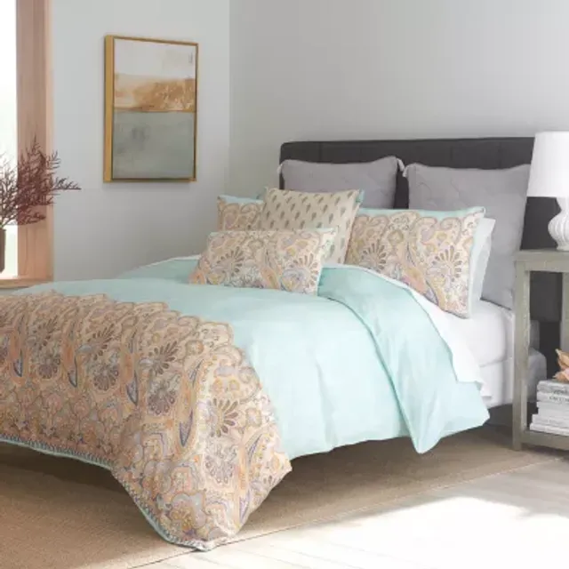 Royal Court Chelsea Blue 4-pc. Floral Midweight Reversible Comforter Set,  Color: Blue - JCPenney